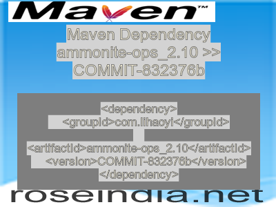 Maven dependency of ammonite-ops_2.10 version COMMIT-832376b