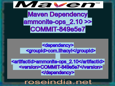 Maven dependency of ammonite-ops_2.10 version COMMIT-849e5e7