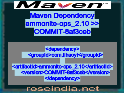 Maven dependency of ammonite-ops_2.10 version COMMIT-8af3ceb