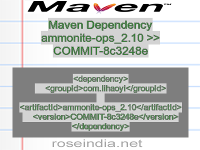Maven dependency of ammonite-ops_2.10 version COMMIT-8c3248e