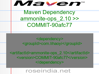 Maven dependency of ammonite-ops_2.10 version COMMIT-90afc77