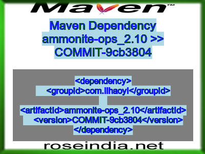 Maven dependency of ammonite-ops_2.10 version COMMIT-9cb3804