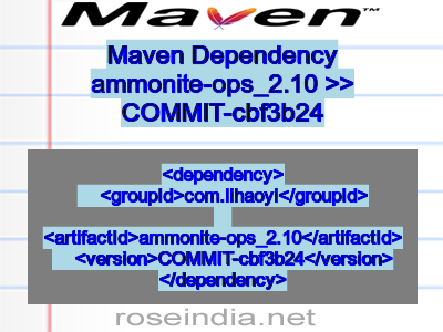 Maven dependency of ammonite-ops_2.10 version COMMIT-cbf3b24
