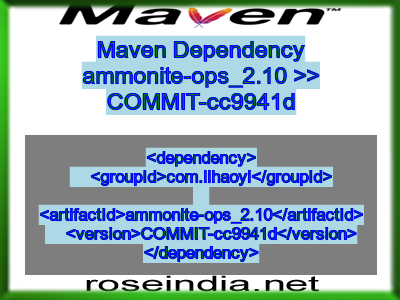 Maven dependency of ammonite-ops_2.10 version COMMIT-cc9941d
