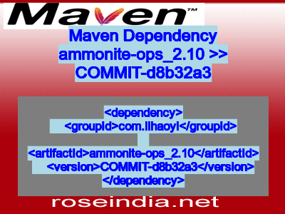 Maven dependency of ammonite-ops_2.10 version COMMIT-d8b32a3