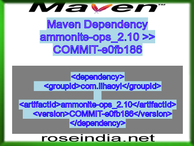 Maven dependency of ammonite-ops_2.10 version COMMIT-e0fb186