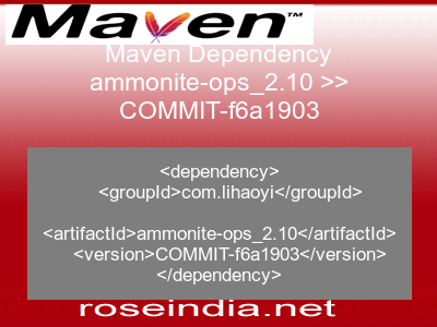 Maven dependency of ammonite-ops_2.10 version COMMIT-f6a1903