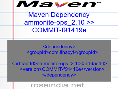 Maven dependency of ammonite-ops_2.10 version COMMIT-f91419e
