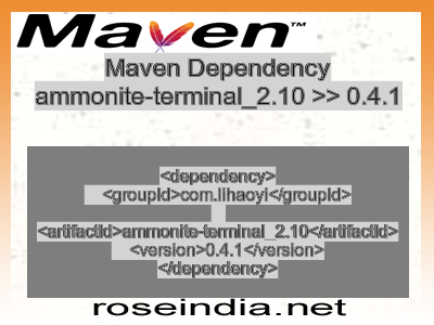 Maven dependency of ammonite-terminal_2.10 version 0.4.1