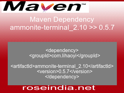 Maven dependency of ammonite-terminal_2.10 version 0.5.7