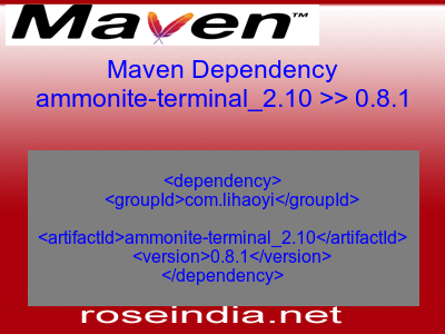 Maven dependency of ammonite-terminal_2.10 version 0.8.1