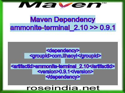 Maven dependency of ammonite-terminal_2.10 version 0.9.1