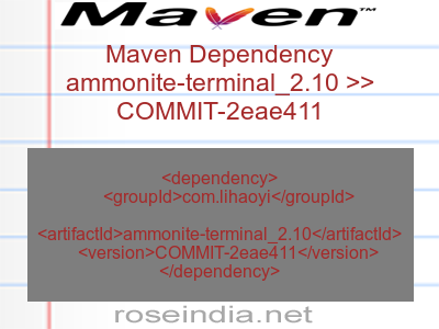 Maven dependency of ammonite-terminal_2.10 version COMMIT-2eae411