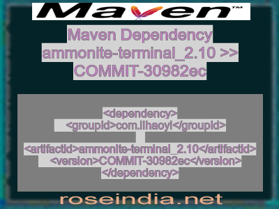 Maven dependency of ammonite-terminal_2.10 version COMMIT-30982ec