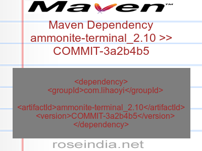 Maven dependency of ammonite-terminal_2.10 version COMMIT-3a2b4b5