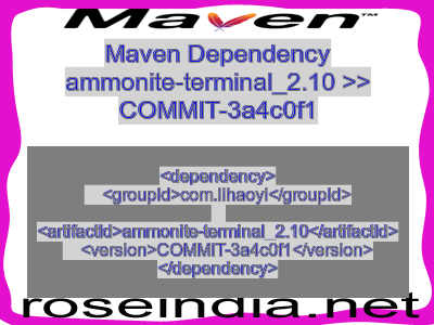 Maven dependency of ammonite-terminal_2.10 version COMMIT-3a4c0f1