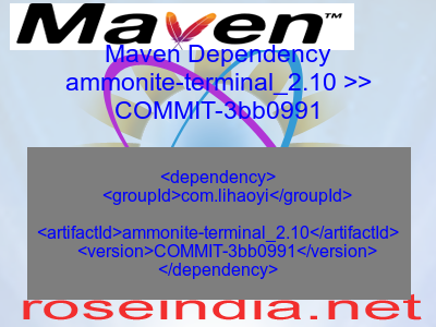Maven dependency of ammonite-terminal_2.10 version COMMIT-3bb0991