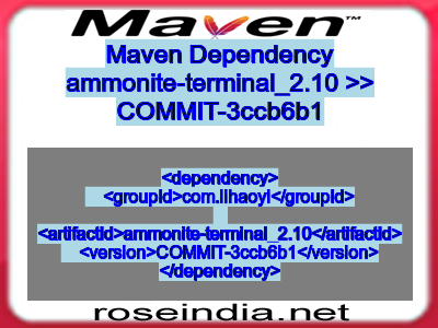Maven dependency of ammonite-terminal_2.10 version COMMIT-3ccb6b1