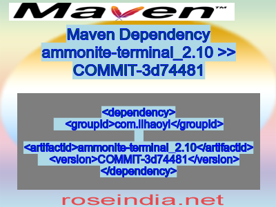 Maven dependency of ammonite-terminal_2.10 version COMMIT-3d74481