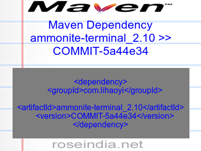 Maven dependency of ammonite-terminal_2.10 version COMMIT-5a44e34