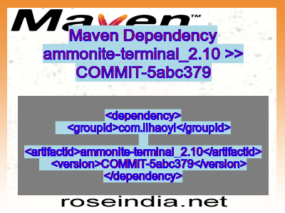 Maven dependency of ammonite-terminal_2.10 version COMMIT-5abc379