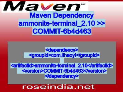 Maven dependency of ammonite-terminal_2.10 version COMMIT-6b4d463