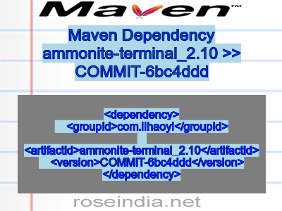 Maven dependency of ammonite-terminal_2.10 version COMMIT-6bc4ddd