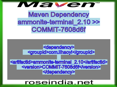 Maven dependency of ammonite-terminal_2.10 version COMMIT-7608d6f