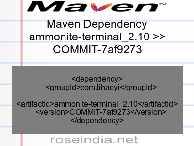 Maven dependency of ammonite-terminal_2.10 version COMMIT-7af9273