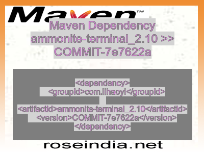 Maven dependency of ammonite-terminal_2.10 version COMMIT-7e7622a