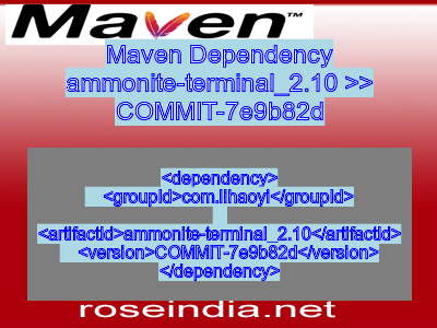 Maven dependency of ammonite-terminal_2.10 version COMMIT-7e9b82d