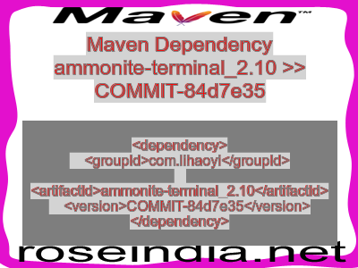 Maven dependency of ammonite-terminal_2.10 version COMMIT-84d7e35