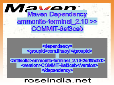 Maven dependency of ammonite-terminal_2.10 version COMMIT-8af3ceb
