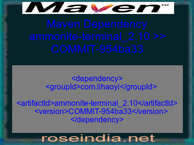 Maven dependency of ammonite-terminal_2.10 version COMMIT-954ba33
