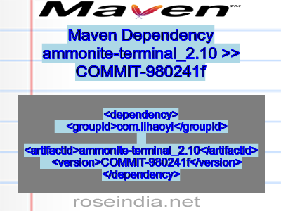 Maven dependency of ammonite-terminal_2.10 version COMMIT-980241f