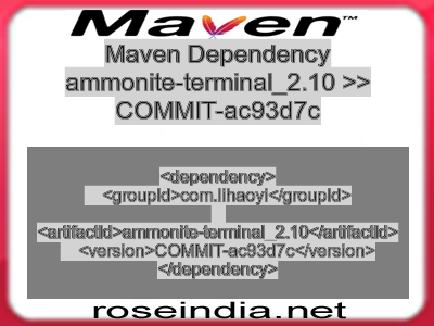 Maven dependency of ammonite-terminal_2.10 version COMMIT-ac93d7c