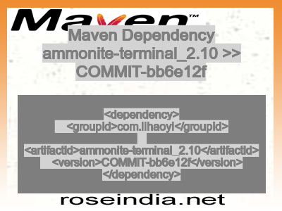 Maven dependency of ammonite-terminal_2.10 version COMMIT-bb6e12f
