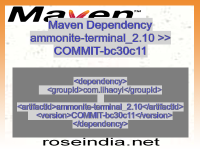 Maven dependency of ammonite-terminal_2.10 version COMMIT-bc30c11