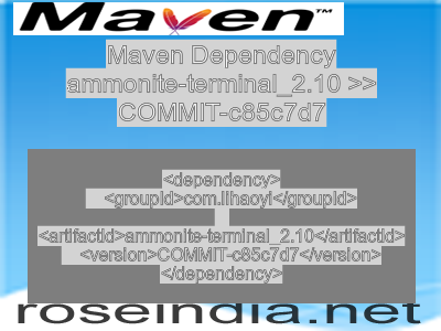 Maven dependency of ammonite-terminal_2.10 version COMMIT-c85c7d7
