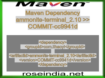 Maven dependency of ammonite-terminal_2.10 version COMMIT-cc9941d