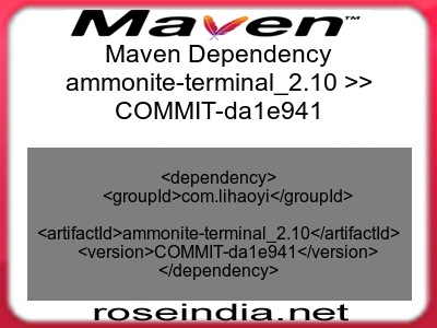 Maven dependency of ammonite-terminal_2.10 version COMMIT-da1e941