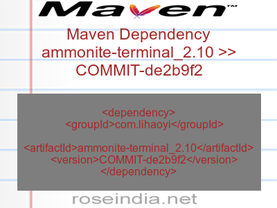 Maven dependency of ammonite-terminal_2.10 version COMMIT-de2b9f2