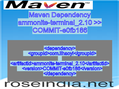 Maven dependency of ammonite-terminal_2.10 version COMMIT-e0fb186