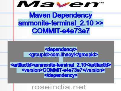 Maven dependency of ammonite-terminal_2.10 version COMMIT-e4e73e7