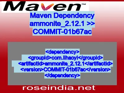 Maven dependency of ammonite_2.12.1 version COMMIT-01b67ac