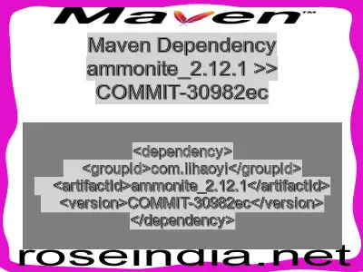 Maven dependency of ammonite_2.12.1 version COMMIT-30982ec