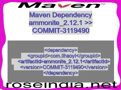 Maven dependency of ammonite_2.12.1 version COMMIT-3119490