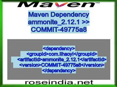 Maven dependency of ammonite_2.12.1 version COMMIT-49775a8