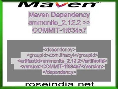 Maven dependency of ammonite_2.12.2 version COMMIT-1f834a7