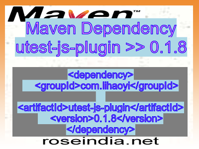 Maven dependency of utest-js-plugin version 0.1.8